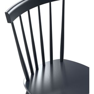 Set van 2 stoelen met spijlen in massief hevea, Jimi LA REDOUTE INTERIEURS. Hout materiaal. Maten één maat. Zwart kleur