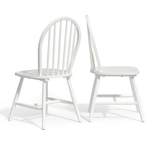 Set van 2 stoelen met spijlen, Windsor LA REDOUTE INTERIEURS. Hout materiaal. Maten één maat. Wit kleur