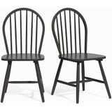 Set van 2 stoelen met spijlen, Windsor LA REDOUTE INTERIEURS. Hout materiaal. Maten één maat. Zwart kleur