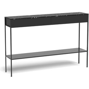 Console met tafelblad in marmer Fébée AM.PM. Marmer materiaal. Maten één maat. Zwart kleur