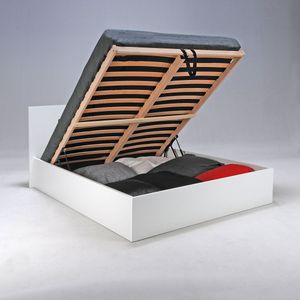 Cladie - Kofferbed - Wit - Hout - Ophefbare Lattenbodem