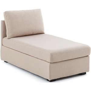 Mêlee longchair, superieur comfort, Robin SO'HOME. Katoen materiaal. Maten omkeerbare hoek. Beige kleur
