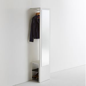 Wand vestiaire met spiegel en bank, Reynal