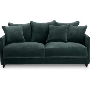 Omvormbare compacte bankl in fluweel, Lazare AM.PM. Fluweel materiaal. Maten 3-zit. Groen kleur