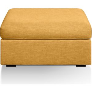 Bultex Robin gevlekte poef SO'HOME. Katoen materiaal. Maten 1-zit. Geel kleur
