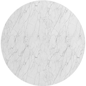 Tafelblad in marmer Ø120 cm, Aradan AM.PM. Marmer materiaal. Maten 6 personen. Wit kleur