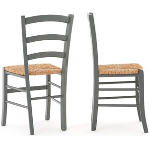 Set van 2 stoelen, Perrine SO'HOME. Hout materiaal. Maten één maat. Grijs kleur