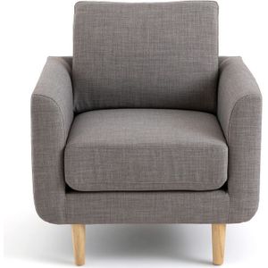 Fauteuil polyester/katoen, Jimi LA REDOUTE INTERIEURS. Polyester materiaal. Maten 1-zit. Grijs kleur