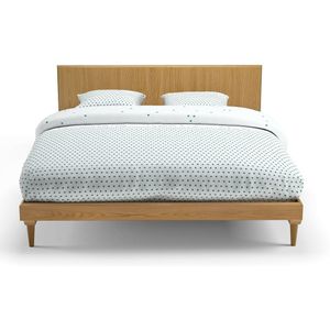 Vintage bed met lattenbodem Quilda LA REDOUTE INTERIEURS. Licht hout materiaal. Maten 160 x 200 cm. Beige kleur