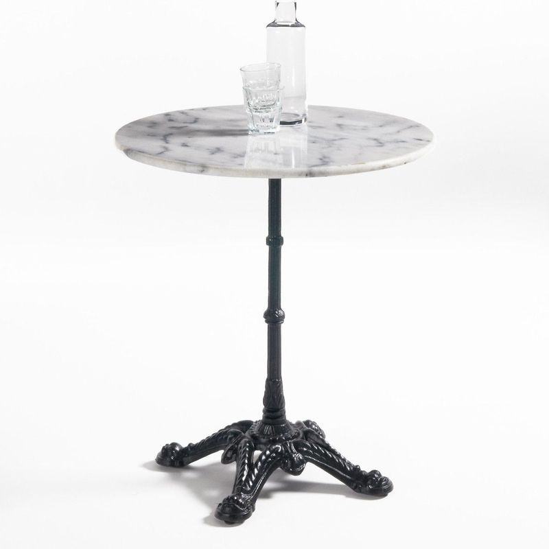 Tuintafel, tafelblad in marmer Redville LA REDOUTE INTERIEURS. Gesmeed ijzer materiaal. Maten één maat. Wit kleur