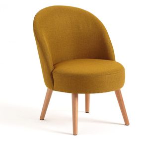 Vintage fauteuil Quilda LA REDOUTE INTERIEURS. Polyester materiaal. Maten één maat. Geel kleur