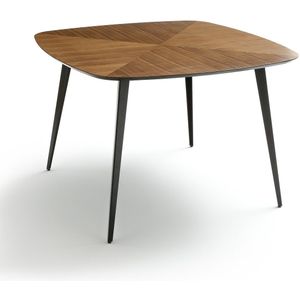 Vintage tafel voor 4 personen. Watford LA REDOUTE INTERIEURS. Metaal, hout materiaal. Maten 4 personen. Kastanje kleur