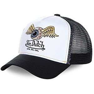 Von Dutch Trucker Cap Art wit zwart, Wit.