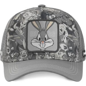 Capslab Bugs Bunny Looney Tunes Grey Trucker Cap - One-Size