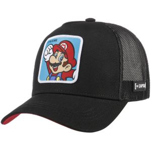 Capslab Mario Super Mario Trucker Cap, zwart.