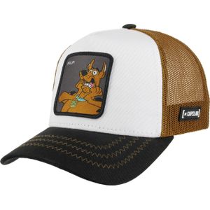 Capslab Scooby Scooby-Doo White Black Brown Trucker Cap - One-Size