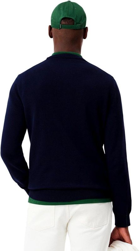 Lacoste - Heren Sweater - Blauw - Katoen - Krokodillenlogo