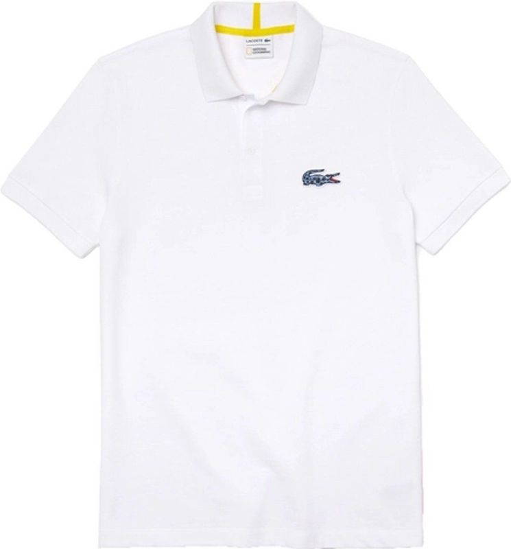 Lacoste Poloshirt x National Geographic - Wit - Panther Print