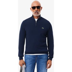 Lacoste - Schipperstrui - Navy Blauw - Katoen - Korte Rits