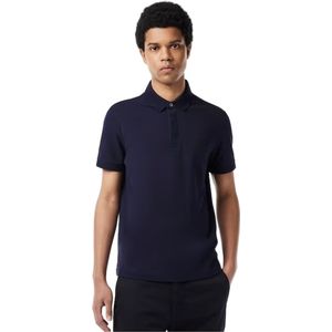 Lacoste, Tops, Heren, Blauw, XL, Katoen, Donkerblauwe Polo met Korte Mouwen