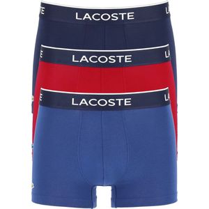 Lacoste Heren 3 pack Trunk Navy/Blauw/Rood