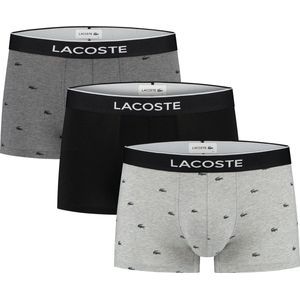 Boxershort Lacoste Men Casual Zwart / Gevlamd Grijs 