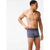 LACOSTE - Boxershorts - Wit - Gestreept - Marine - Katoen - Set van 3