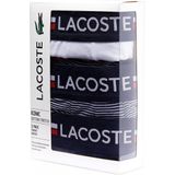 LACOSTE - Boxershorts - Wit - Gestreept - Marine - Katoen - Set van 3