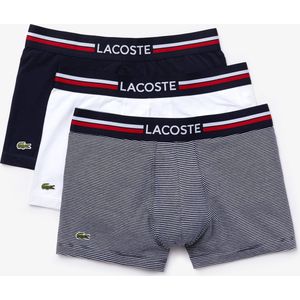Lacoste - Boxershorts - Navy/Wit/Rood - 3-pack - Stretchkatoen