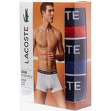 Lacoste Heren 3 pack Trunk Navy/Blauw/Rood
