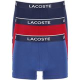 Lacoste Heren 3 pack Trunk Navy/Blauw/Rood