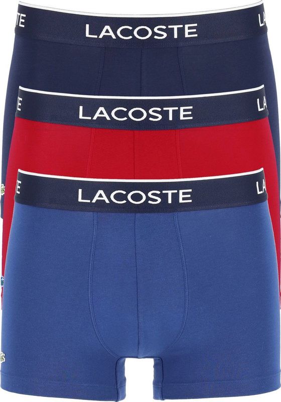 Lacoste Heren 3 pack Trunk Navy/Blauw/Rood
