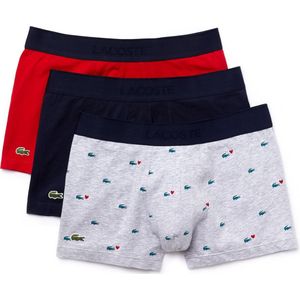 Boxershorts - Grijs - Navy - Rood - Drie Stuks