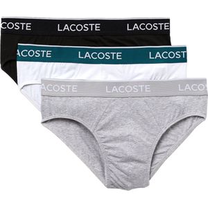 Lacoste - 8H3472 - Boxershort - Zwart/Wit/Zilver Chine - Set van 3