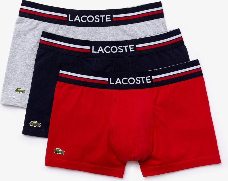 LACOSTE - Boxershorts voor Heren - Driekleurige Boord met Logo