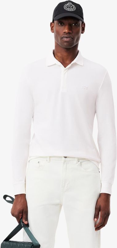Lacoste - Paris - Polo - Wit - Katoen/Elastaan - Regular Fit
