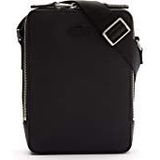 Lacoste Schultertasche Chantaco aus Piqué-Leder - BLACK Size One Size