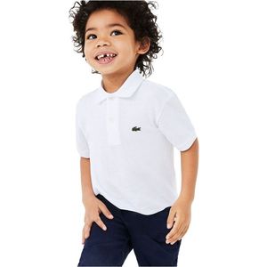 Lacoste Petit Piqué Poloshirt Met Korte Mouwen Wit 3 Years Meisje
