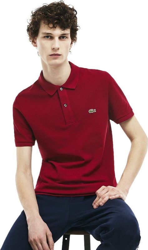 Lacoste Heren Poloshirt - Bordeaux