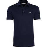 Lacoste - Poloshirt - Navy Blue - 96% Katoen 4% Elastaan - Korte Mouwen