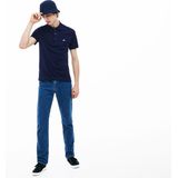 Lacoste - Poloshirt - Navy Blue - 96% Katoen 4% Elastaan - Korte Mouwen