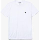 Lacoste - TH6709 - T-Shirt - Wit - 100% Katoen - Ronde Hals - Aansluitende Pasvorm