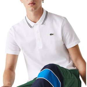 Lacoste Sport polo Regular Fit, super light knit, wit met zwart
