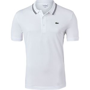Lacoste Sport polo Regular Fit - super light knit - wit met zwart