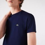 Lacoste - T-shirt - Wit - Katoen - Korte Mouwen - Iconische Krokodillenpatch