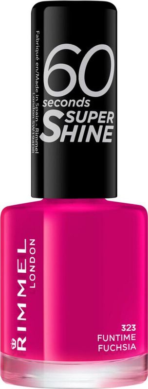 Rimmel - 60 Seconds Super Shine - Nagellak - Tint 323 Funtime Fuchsia - 8 ml