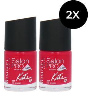 Rimmel Salon Pro Nagellak - 239 Red Ginger (set van 2)