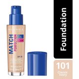 Rimmel - Match Perfection - Vloeibare Foundation - Tint 101 Classic Ivory - 30 ml