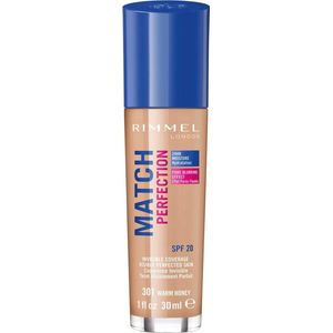 Vloeibare Foundation Match Perfection Rimmel London (30 ml) Kleur 301 - warm honey 30 ml