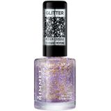 Rimmel London - Glitter Top Coat - Mauve en Gouden Glitters - Heldere Basis